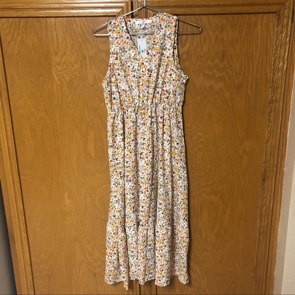 Beachsissi Dress M -  floral sleeveless NEW - Picture 4 of 5
